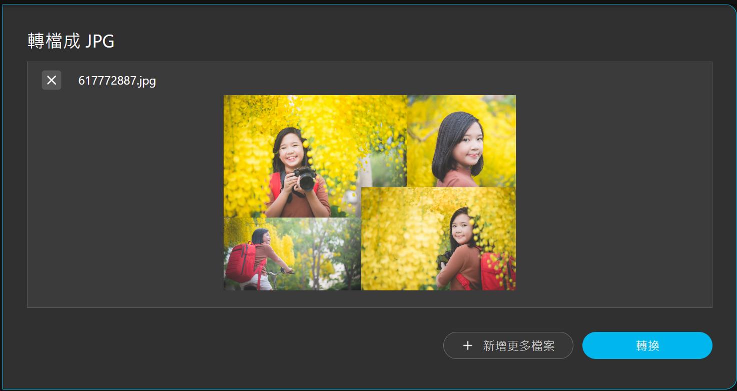 MyEdit PNG轉JPG 介面